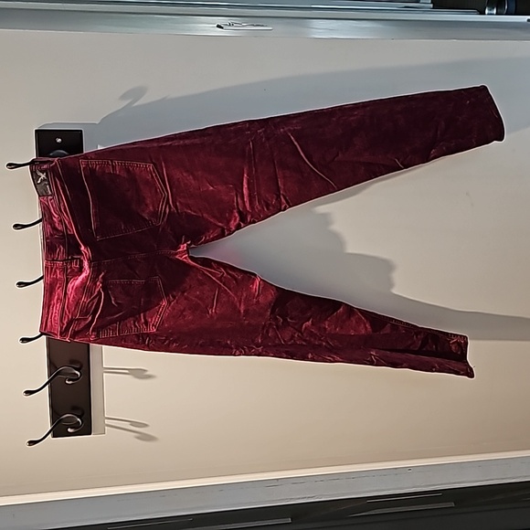 Red velour American eagle jeggings - Picture 2 of 4